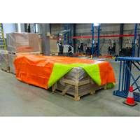 High-Visibility Heavy-Duty Woven Tarp, Polyethylene, Green/Orange, 16' x 20' x 12 mils NRZ Safety Inc.