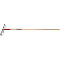 Level Rake, Wood Handle, 14-3/4" W, Tempered Steel Blade, 16 Tines NRZ Safety Inc.