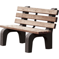 Park Benches, Recycled Plastic, 72" L x 25" W x 31" H, Brown NRZ Safety Inc.