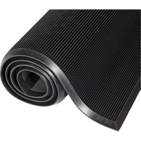 Mat-A-Dor Mat, Rubber, Scraper Type, Finger Tip Style Pattern, 2' x 2-2/3', Black NRZ Safety Inc.