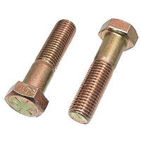 Vis d'assemblage hexagonale, 3/8" dia., 4" lo, Acier inoxydable, Cors&eacute; NRZ Safety Inc.