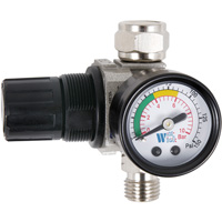 R&eacute;gulateur &agrave; cadran pneumatique avec jauge pour pistolet pulv&eacute;risateur, 1/4" NPT, PSI max. de 135 PSI, Standard NRZ Safety Inc.