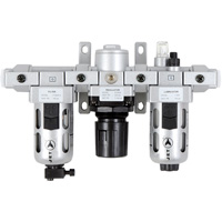 Filtre &agrave; air interm&eacute;diaire en trois parties, r&eacute;gulateur & lubrificateur AFRLMI38, 3/8" NPT NRZ Safety Inc.