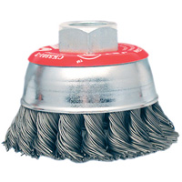 High-Performance Knot Twisted Cup Brush, 3" Dia. x 10mm x 1.25" Arbor NRZ Safety Inc.