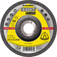 A 624 T Supra Kronenflex&reg; Grinding Disc, 5" x 1/4", 7/8" Arbor NRZ Safety Inc.