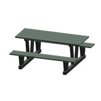 Tables de pique-nique d'ext&eacute;rieur en plastique recycl&eacute;, 72" lo x 60-5/16" la, Gris NRZ Safety Inc.