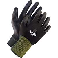 X-Site Coated Gloves, 7, Polyurethane Coating, Nylon Shell NRZ Safety Inc.
