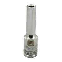 Douille m&eacute;trique, 6 mm, Prise 3/8", 12 pans, Profond NRZ Safety Inc.