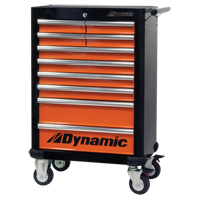 Roller Tool Cabinet, 10 Drawers, 28" W x 18" D x 43-1/4" H, Black/Orange NRZ Safety Inc.