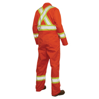 Unlined Safety Coveralls, Large, High Visibility Orange NRZ Safety Inc.