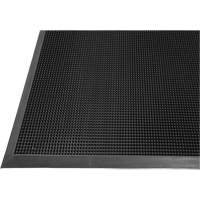 Gritstop Fingermat Matting, Rubber, Scraper Type, Textured Pattern, 2' x 2-2/3', Black NRZ Safety Inc.