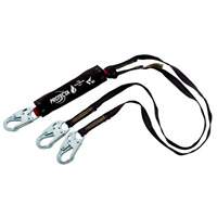 PRO Shock-Absorbing Lanyard, 6', Snap Hook Center, Snap Hook Leg Ends, Kevlar&reg; NRZ Safety Inc.