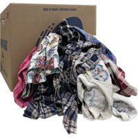 Select Wiper Rags, Flannel, Mix Colours, 20 lbs. NRZ Safety Inc.