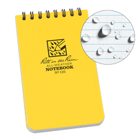 Carnet de notes de poche &agrave; spirale, Couverture souple, Jaune, 100 Pages, 3" , 5"  NRZ Safety Inc.
