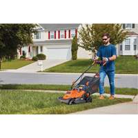 Lawn Mower with Comfort Grip Handle, Push Walk-Behind, Electric, 15" Cutting Width NRZ Safety Inc.