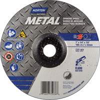 Meules &agrave; moyeu d&eacute;port&eacute; en m&eacute;tal, 7" x 1/4", Arbre 7/8", Oxyde d'aluminium, Type 27 NRZ Safety Inc.