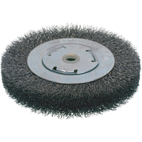 Brosses &eacute;conomiques &agrave; fils cr&ecirc;p&eacute;s - Face large, 6" dia., Fils 0.014, Arbre 2" NRZ Safety Inc.