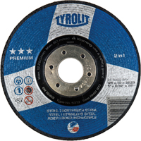 Premium 2-in-1 Grinding Wheel, 4-1/2" x 9/32", 7/8" Arbor, Type 27 NRZ Safety Inc.