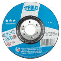 Premium 2-in-1 Grinding Wheel, 5" x 9/32", 7/8" Arbor, Type 27 NRZ Safety Inc.