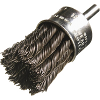 Knotted Wire End Brushes, 1/2" Dia., 0.014" Wire Dia., 1/4" Shank NRZ Safety Inc.