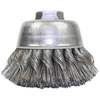 Knot Wire Cup Brush, 3-1/2" Dia. x 5/8"-11 Arbor NRZ Safety Inc.