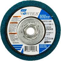 Meule abrasive non tiss&eacute;e &agrave; moyeu d&eacute;port&eacute; Vortez Rapid Blend, 4-1/2" dia., Grain 100-120, Oxyde d'aluminium NRZ Safety Inc.