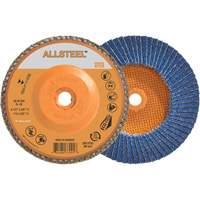 AllSteel Flap Disc, 4-1/2" x 5/8"-11, Type 27, 40 Grit, Zirconia Alumina NRZ Safety Inc.