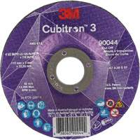 Cubitron 3 Cut-Off Wheel, 4-1/2" x 1/8", 7/8" Arbor, Type T27, Ceramic, 13300 RPM NRZ Safety Inc.