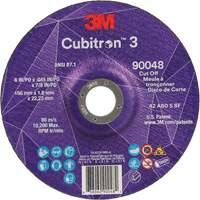 Cubitron 3 Cut-Off Wheel, 6" x 0.045", 7/8" Arbor, Type T27, Ceramic, 10200 RPM NRZ Safety Inc.