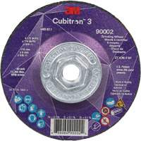 Cubitron 3 Depressed Centre Grinding Wheel, 4-1/2" x 1/4", 5/8"-11 Arbor, Ceramic, Type T27 NRZ Safety Inc.