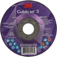 Cubitron 3 Cut and Grind Wheel, 4-1/2" x 1/8", 7/8" Arbor, Type 27, 36 Grit, Ceramic NRZ Safety Inc.