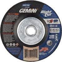 Meule &agrave; tronçonner pour coupe &agrave; angle droit RightCut Gemini, 4-1/2" x 0,045", Arbre de 5/8"-11, Type 27/42, Oxyde d'aluminium, 13580 Tr/min NRZ Safety Inc.
