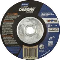 Meule et meule &agrave; tronçonner combin&eacute;e et flexible Gemini A AO, 4-1/2" x 1/8", Arbre de 5/8"-11, Type 29, Oxyde d'aluminium, 13580 Tr/min NRZ Safety Inc.