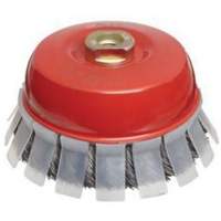 Brosse-boisseau &agrave; fils nou&eacute;s avec protecteur, 2-3/4" dia. x 5/8"-11 arbre NRZ Safety Inc.