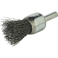 Brosse &agrave; fils cr&ecirc;p&eacute;s avec moyeu, 3/4", Fils 0,014", Tige 1/4" NRZ Safety Inc.