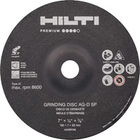 AG-D SP Premium Grinding Wheels, 5" x 1/4", 7/8" Arbor, Zirconium, Type 27 NRZ Safety Inc.