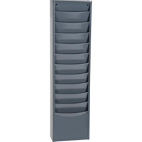 Literature Storage Racks, Stationary, 11 Slots, Steel, 9-3/4" W x 4-1/8" D x 36" H NRZ Safety Inc.