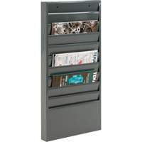 Literature Storage Racks, Stationary, 10 Slots, Steel, 13-1/8" W x 2" D x 26-1/4" H NRZ Safety Inc.