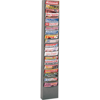 Literature Storage Racks, Stationary, 20 Slots, Steel, 13-1/8" W x 4-1/8" D x 58-1/2" H NRZ Safety Inc.