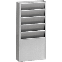 Literature Storage Racks, Stationary, 5 Slots, Steel, 9-3/4" W x 4-1/8" D x 21" H NRZ Safety Inc.