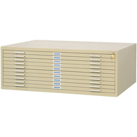Steel Plan Files, 10 Drawers, 46-3/8" W x 35-3/8" D x 16-1/2" H NRZ Safety Inc.
