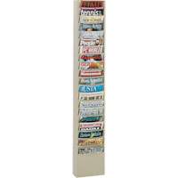 Literature Rack, Wall Mount, 20 Slots, Steel, 9-3/4" W x 4-1/8" D x 58" H NRZ Safety Inc.