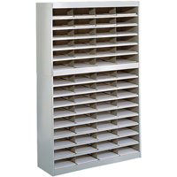 Heavy-duty Literature Organizers, Stationary, 60 Slots, Steel, 37-1/2" W x 12-3/4" D x 60" H NRZ Safety Inc.