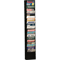 Literature Storage Racks, Stationary, 20 Slots, Steel, 9-3/4" W x 4-1/8" D x 58" H NRZ Safety Inc.