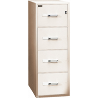 Fire Resistant Filing Cabinets, Steel, 4 Drawers, 19-3/4" W x 31" D x 54" H, Beige NRZ Safety Inc.