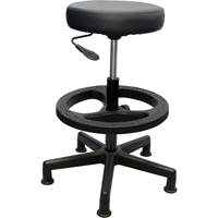 Tabouret de travail de s&eacute;rie 900, Stationnaire, Ajustable, 20" - 28", Vinyle Si&egrave;ge, Noir NRZ Safety Inc.