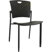 MaxX StaxX Stackable Chairs, Polypropylene, 17-1/4" High, 275 lbs. Capacity, Black NRZ Safety Inc.