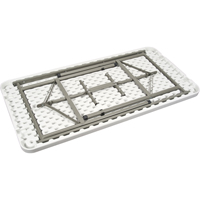 Table pliante, Rectangulaire, 48" l x 24" la, Poly&eacute;thyl&egrave;ne, Blanc NRZ Safety Inc.