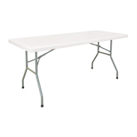 Folding Table, Rectangular, 72" L x 30" W, Polyethylene, White NRZ Safety Inc.