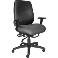 Chaises ergonomiques robustes Cierra , Tissu, Gris, Capacit&eacute; 400 lb NRZ Safety Inc.
